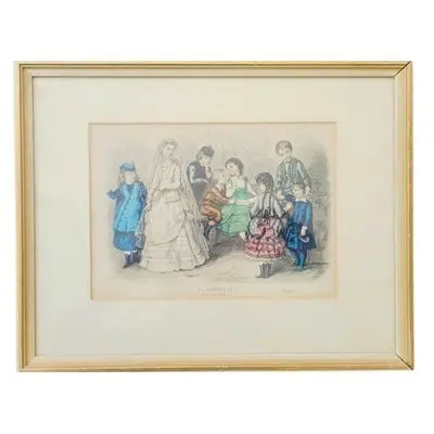 Cuadro Frances grabado 1870