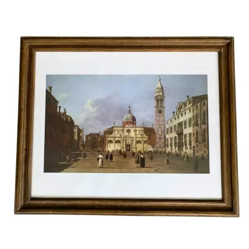 [398016] Cuadro elegante enmarcado que representa "El Campo Santa Maria Formosa en Venecia, Italia" (62cm x 50cm)
