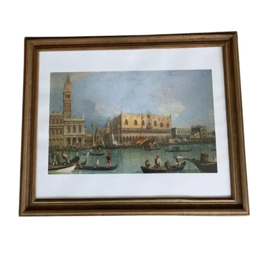 [398016.4] Cuadro elegante enmarcado que representa "Palacio Ducal de Venecia" (62cm x 50cm)