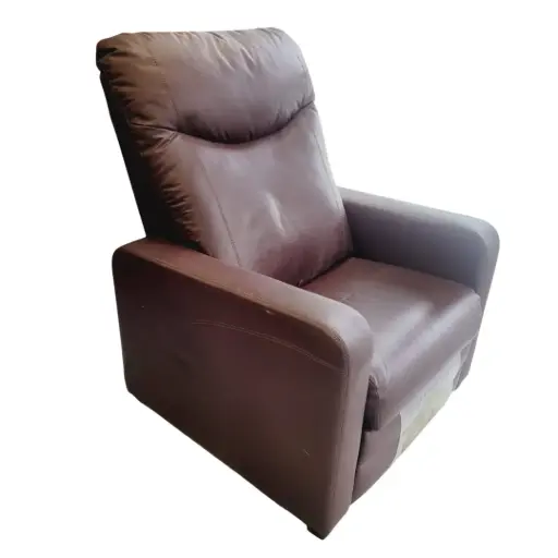 [3353932.1] Sillón Reclinable Cuero Sintético Italiano Marca Corimexo Cafe oscuro