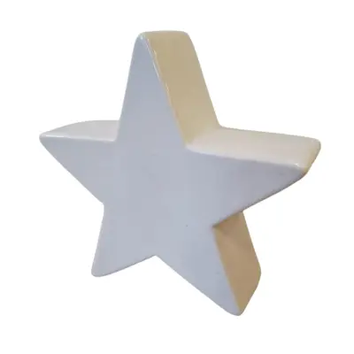 [4298390.34] Estrella de porcelana (14 x 14 x 4.5 cm)