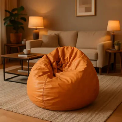 [2539585.4] Puff anaranjado grande 