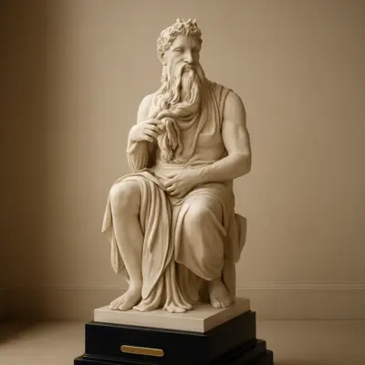 [4740466.5520] Escultura de Moises de Michelangelo con pedestal (4740466.5520) 