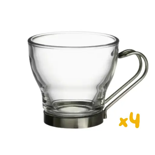 [02032416.25-2] Juego de 4 tazas de espresso, 4 oz. 