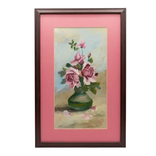[4890095.21] Cuadro rosado "Bodegón floral" 57 X 37 (4890095.300)