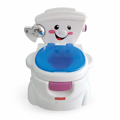 [2624253.190] Entrenador de baño Fisher-Price con diseño tipo inodoro (2624253.190)