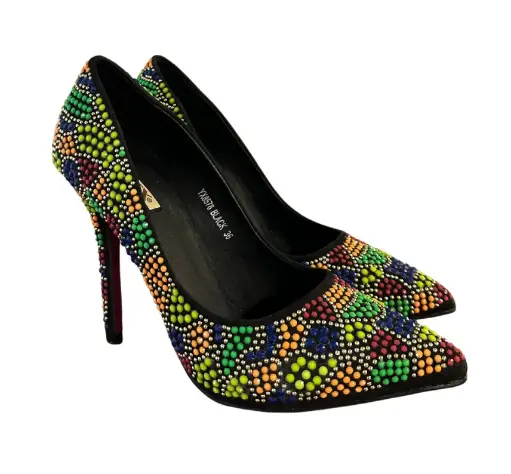 [13120453.6] Tacones con incrustaciones Jumex Talla 39