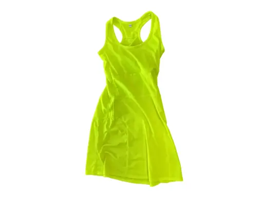 [3315458.6] Vestido de tenis para niña (Amarillo fosforescente) Talla 12
