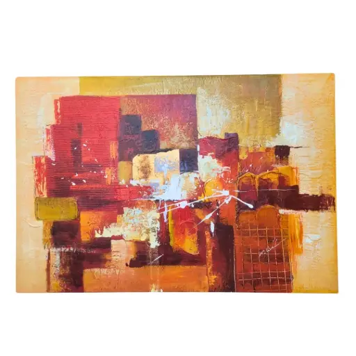 [3354471.3] Cuadro abstracto (93cm ancho x 63cm alto)