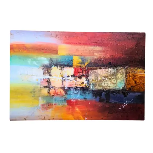 [3354471.4] Cuadro abstracto (88cm ancho x 58cm largo)