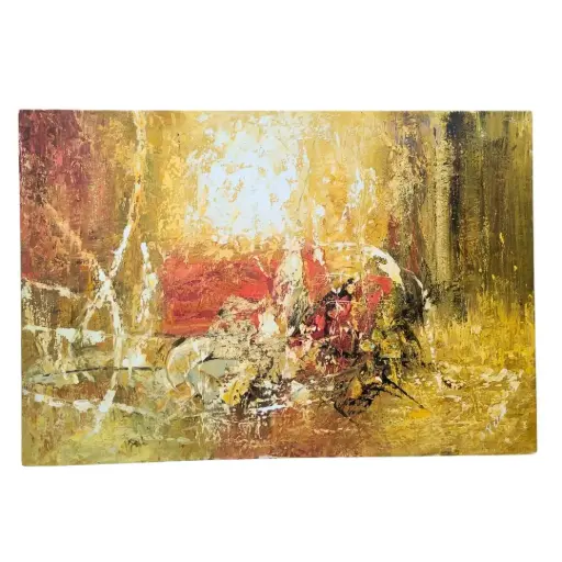 [3354471.5] Cuadro abstracto (93cm ancho x 63cm de largo)