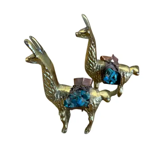 [2477594.8] Adorno Llamitas de bronce (2 unidades)