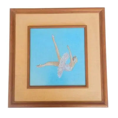 [246810.5] Cuadro bordado BAILARINA